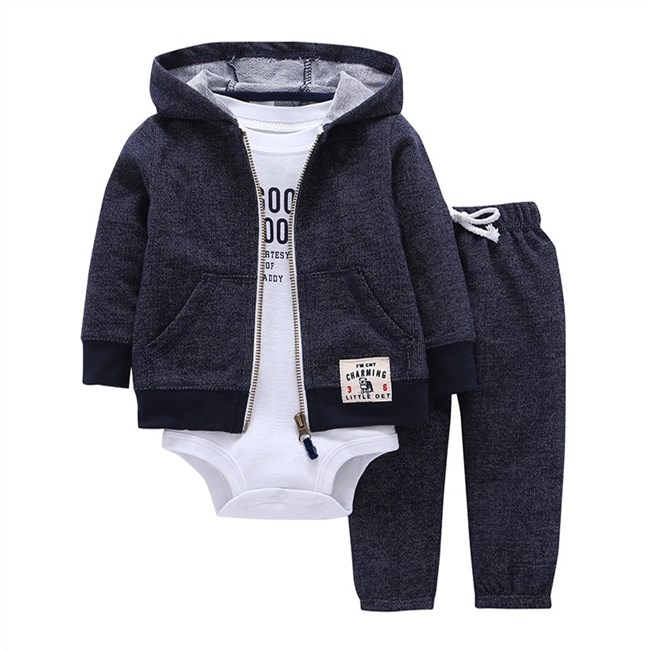 Babysetje | Donkerblauw/Wit - 3 tot 6 Maanden