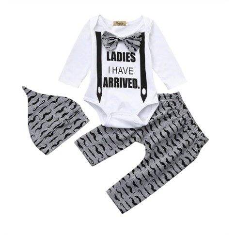 Babysetje | Ladies i/h Arrived - Grijs - 0 tot 4 maanden