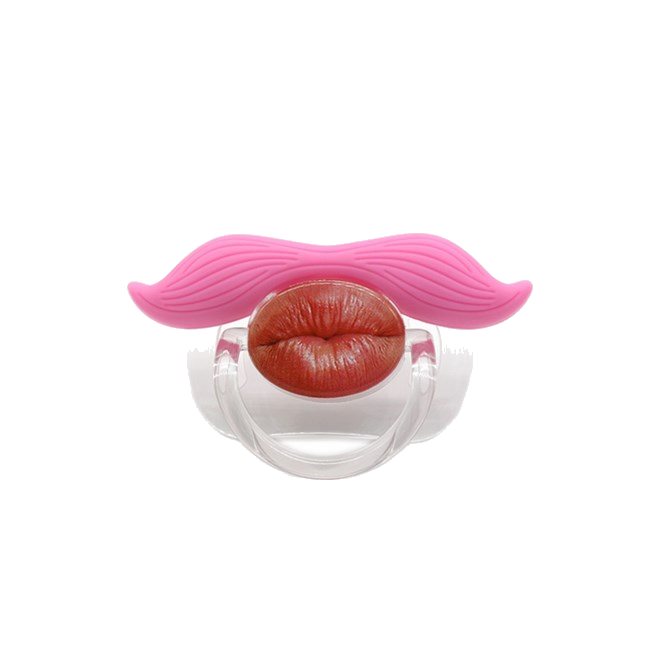 Fopspeen - Snor Roze met Mond