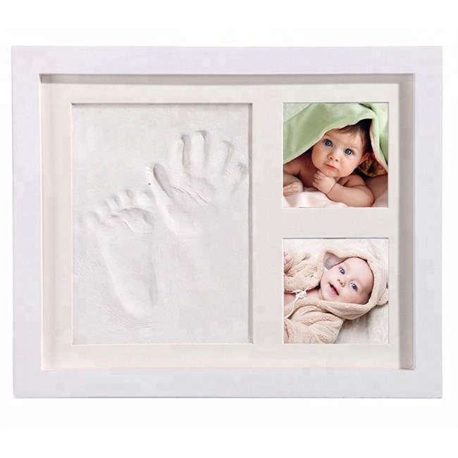 Baby Hand en Voetafdruk - Klei Kit Fotolijst / Wit