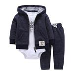 Babysetje | Donkerblauw/Wit - 3 tot 6 Maanden