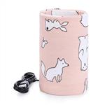 USB Flessenwarmer - Dieren/Roze